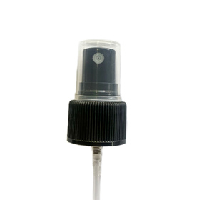 Пластмассовый насос-распылитель кнопочный для флаконов (24/410,черный, трубка 160 мм)